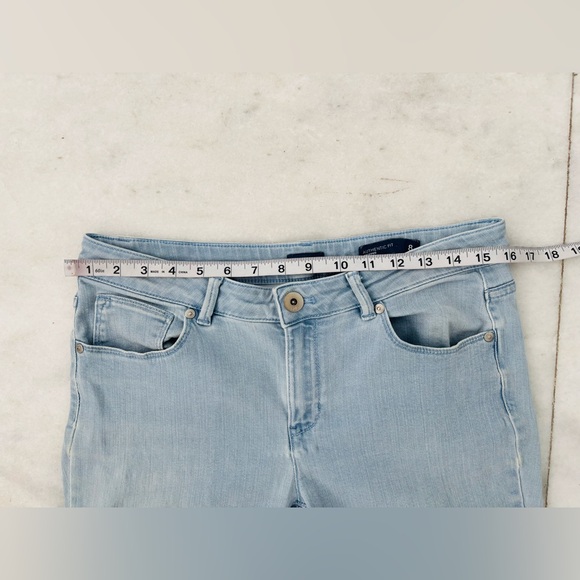 J. Jill Jeans Authentic Fit Light Wash Crop Cuff Hem Mid Rise Womens 8 Classic - Picture 4 of 8